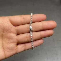 Real 925 Sterling Silver Handmade 3mm Bead Ball Strand Chain Bracelet Unisex Simple Classic Fashion Charm Hand Jewelry