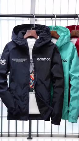 2026 New Aston Martin F1 Team Unisex Spring and Autumn Trench Coat, Casual and Stylish, Perfect for Streetwear and Parties