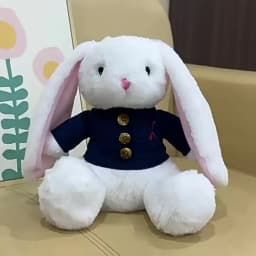 Cute Mei The Bunny Plush Toy Soft Stuffed Long Ears Bunny Doll Sleeping Companion Delicate Home Decoration Kids Gifts