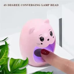 LULAA Mini UV LED Lamp Cute Cat Shape Fast Drying Portable Nail Light Home Salon Gel Dryer Curing Lamp for Nail Artists DIY