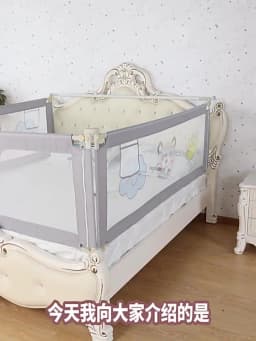 IMBABY Bed Guardrail Liftable Crib Protectors Adjustable Handrail Bed Safety Children Washable Baby Safety Bed Barrier Bumper
