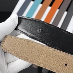 Luxury Belt Ultra-Thin Pointed Belt Headless Men And Women First Layer Cowhide Letter Buckle Replacement Buckleless Belts3.2/3.8