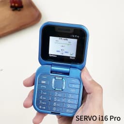 SERVO I16 PRO 2G GSM/4G LTE Foldable Mini Mobile Phone 2 SIM Card Speed Dial Magic Voice Flashlight 1.77'' Screen Flip Cellphone
