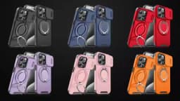Magnetic Ring Stand Phone Cases For Samsung Galaxy S26 S25 S24 S23 S22 Ultra Plus S21 FE Case Slide Camera Protector Armor Cover