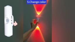 Motion Sensor Night Light 7-Color LED Toilet Night Light Bedroom Living Room Corridor Double-Headed Wireless Wall Lamp Magnetic