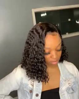 Short Bob 180% Density 13x4 Lace Front Wigs Human Hair Deep Wave Bob Wig For Women Pre Plucked Water Curly Wave Wigs Hot Sale