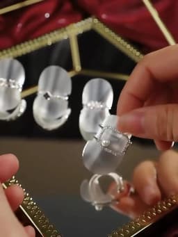 Transparent Jewelry Ring Display Stand Organizer Bague Round Holder Sheet Store Rings Presentation Showcase Wholesale 50pcs/lot