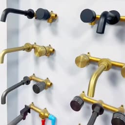 Luxury Black Bathroom Concealed Faucet Wall-Mounted Design, Double Handle, 3-Hole Cold and Hot Dual-Control Brass Basin Tap