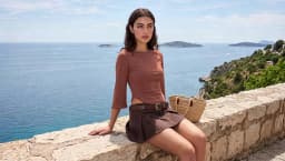 Women Basic Spring Fall Crop Tops Elegant Solid Color Boat Neck 3/4 Sleeves T-shirts
