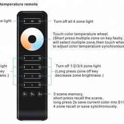 Skydance RS1 RS2 RS3 RS4 RS6 RS8 RS9 RS10 1 2 4 8 Zones RF Remote Controller for Single Color CCT RGB RGBW RGB+CCT RF Controller