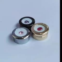 Black Round Diamond Display Box Stone Gem Storage Case Store Show Gemstone Organizer Silver Metal Diamond Gift Packaging Box