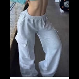Ropa Mujer Fashion Solid Color Casual Pocket Versatile Pant Spring Temperament Commuting Loose Personality Sports Straight Pants