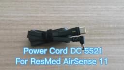 Resmed S11 Battery Cord Cable Plug Supply For ResMed AirSense 11 Machine Travelling on Airplane Train Vehicle Vacation Holiday