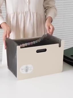 13/25-Slot Pocket Expanding File Folder,Large Capacity Expandable Rainbow Accordion Portable File Folder,Can Hold Binder with 2050 Sheets of Paper Capacity,Document Storage Bag,Suitable for Schools, Offices,Organizer,Home & More