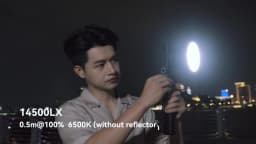 Ulanzi C01 100W COB Light Bi-Color Fill Light 14500Lx 100W COB Light 2700-6500K with Cooling Fan for Live Vlog Shooting