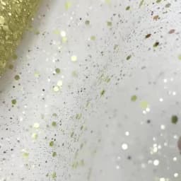 Glitter Tulle Fabric Roll 6 Inch 10 Yards Sequin Sparkling Ribbon Spool Netting for Wedding Tutu Skirt Gift Wrapping Party Decor