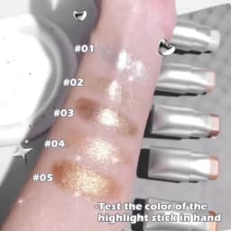 Glowy Highlighter Stick – Shimmer Finish Waterproof Long-Lasting Easy Blend Multi-Look Face & Eye Contour Skin-Friendly Unisex
