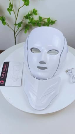 7 Colors Photon Face Neck Beauty Mask Wireless Facial LED Mask Repair Skin Wrinkle Remover Skin Rejuvenation Tighten Skin Care