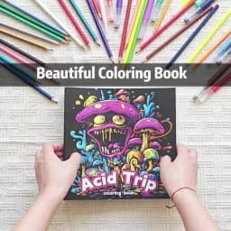 World In A Jar Fantasy Coloring Book for Kids Teens Adults, Enchanted Mini Fairy Forest Mushroom Cottage Landscape Drawing Activity Book, Thick No Bleed Paper Magical Themed Art Workbook, Great Gift for Boys Girls & Dreamy Art Fans