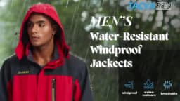 TACVASEN Waterproof Lightweight Jacket Mens Mesh Lined Outdoor Jacket Windproof Fishing Hiking Jacket Rain Coat Male Windbreaker
