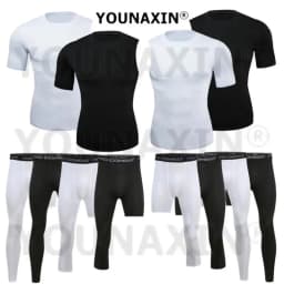 Men One Arm Sleeve T-shirts Exercise Trousers Running Tight Sports Cropped Leggings Women Yoga Fitness Pants S M L XL 2XL 3XL