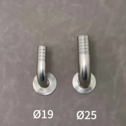 SAP 19/25/32/38/51mm SS304 Sanitary Hose Barb Pipe Fitting 1.5/2" Tri Clamp 90 Degree Elbow Hose Adaptor Clamp Hose Barb Fitting