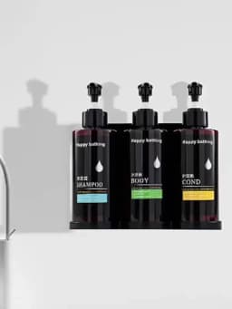 Hotel Shampoo and Shower Gel Separate Bottles Wall Mounted No Punching Hand Sanitizer Boxes Wall Mounted Manual Soap Dispensers