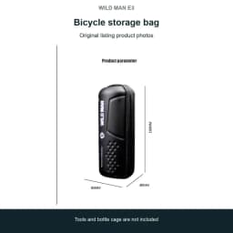 WILD MAN E3 Bicycle Bottle Cage Tool Case PU Hard Shell Zipper Storage Pouch Mesh Organizer Cycling Repair Bag Case Only