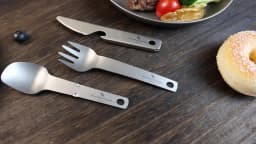 Boundless Voyage Titanium Cooking Set Spoon Fork Knife Lightweight Outdoor Camping Tableware Knife Fork Spoon Bottle Opener