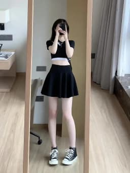 Summer Basic Skirts Women Shorts Mini Elastic Pleated Skirts High Waist Bubble Sun Skirts School Girl Uniform Lined Safety Pants