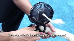 Portable Flexible Tripod Mini Fan 3-Speed Rechargeable Stroller Fan with 360° Rotation Hands-Free Personal Cooling Fan for Baby