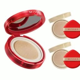 MISSHA Magic Air Cushion Foundation Moisture #21 Light Beige Set( 1 original +2 Refill) SPF45+PA+++ Korea Cosmeitcs