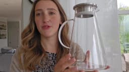 Water Jug Transparent Heat-Resistant Glass Cold Water Kettle And Cups Water Pot With Handle Large Capacity Office Household Jug