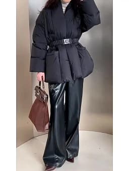 Gentle Style Temperament Versatile Lace up Design Sense Long Sleeved Cotton Jacket Women 2025 Winter New Light Mature Style Top