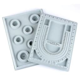 2Pcs Gray Flock Beads Tray Design Boards DIY Beading Bracelet Tools Jewelry Storage Box Tray Diy Jewelry Making