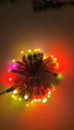 50pcs/lot DC5V /DC12V 12mm WS2811 IC White Cable LED Module String Christmas LED Pixel Light Addressable Waterproof RGB Lamp