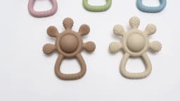 New Teething Silicone Palm Rattle Teether Bunny - Safe Baby Chew Toys for Soothing Sore Gums