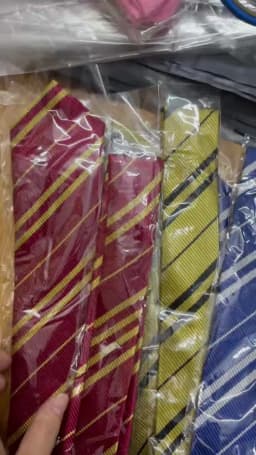 4colors Tie Magic School Business Narrow Striped Tie Halloween Cosplay Necktie Access Themed Party Costume Props 145cm Boy Girl