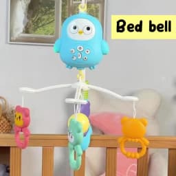 Baby Crib Mobile with Projector and Night Light, Remote Control Musical Rotating Toy with Soothing Lullabies for Newborns