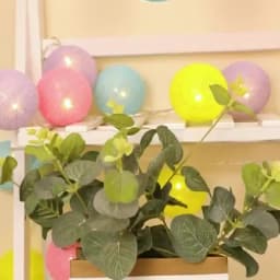10/20 LEDS Cotton Ball Garlands Fairy Lights String Battery Power Christmas Outdoor Navidad Garden Bedroom Wedding Decoration