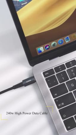 Essager 240W Super Fast Charge Type-C 67W Cable Quick Charge USB Cable 6A For Xiaomi 12Pro Redmi K50 Note 11Pro Black Shark 5Pro