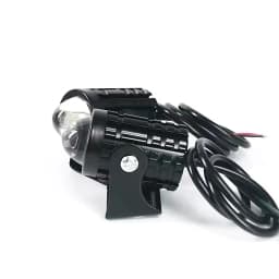 Universal Motorcycle LED Headlight Projector Lens Dual Color ATV Scooter Driving Lamp Fog Light Auxiliary Spotlight Lamp