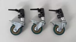 3Pcs C-Stand Swivel Caster Wheel Set,25MM Diameter For Photography Century Foldable Light Stand Tripod Magic Leg