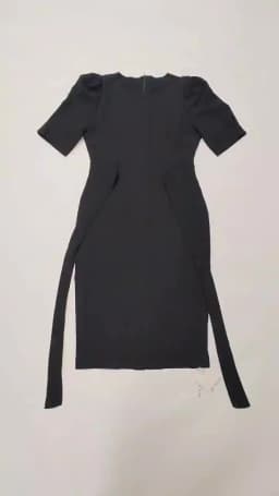 H Han Queen Hot Sale Spring Summer Dresses Elegant Simple Profession Sheath Pencil Women Dresses Black Bodycon Office Vestidos