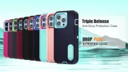 Hybrid 3 In 1 Military Grade Defender Case for Samsung Galaxy S26 Ultra/S23 FE/A56/A36/A15/A14/A13/A54/A53 Kickstand Body Cover