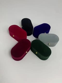 1PCS Mini Velvet Ring Box Single Layer Earrings Necklace Organizer Jewelry Storage Case Candy Color Zipper Bag Travel Portable