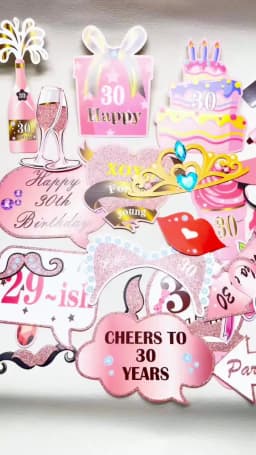 1Bag Happy Birthday 13th 30th 40th 50th 60th Paper Photo Booth Props Adult Birthday Party Photobooth Props Decoration Supplies
