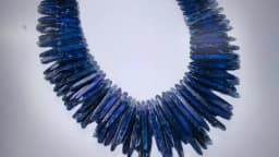 G-G 20' 2 Strands Blue Sea Sediment Jasper Top Drilled Stick Necklace Handmade Women Jewelry Gifts