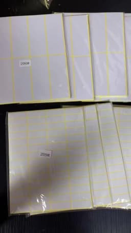 White Blank Paper Label Self Adhesive Sticker Labels Tags Writable Price Label Stickers Stationery Supplies 15 Sheets