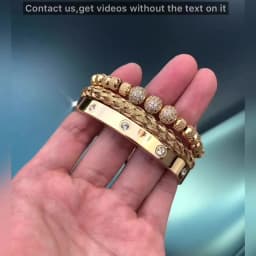 3pcs Luxury Micro Pave CZ Round Beads Royal Charm Men Bracelets Stainless Steel Crystals Bangles Couple Handmade Jewelry Gift
